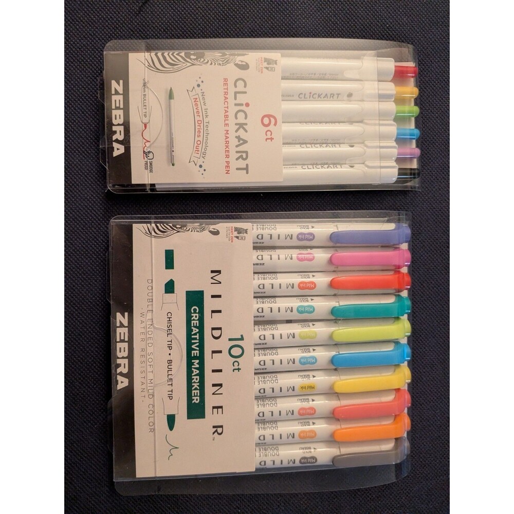 Zebra Mildliner Brush ClickArt Sarasa Kirarich Journal Art Pen Bundle